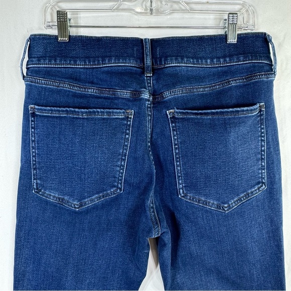 Express Women’s Mid Rise Dark Wash Cropped Skinny Jeans - Picture 5 of 8